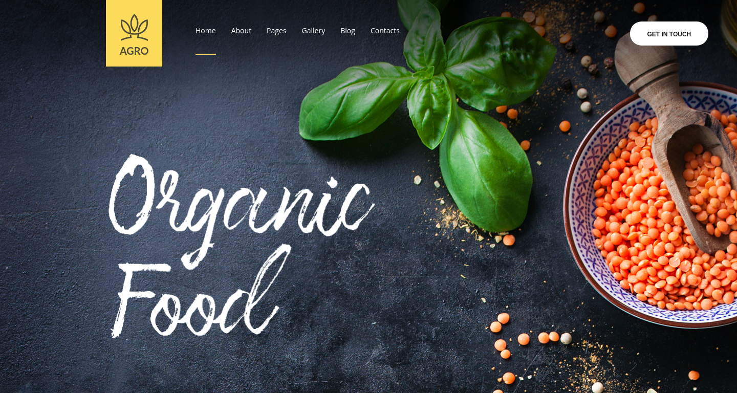 Скриншот проекта Agro - HTML5, LESS
