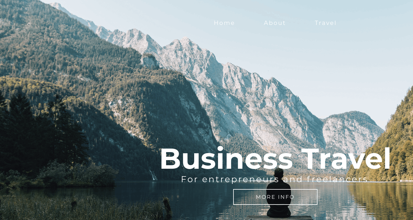 Скриншот проекта Travel - HTML5, LESS, JS, Mobile first