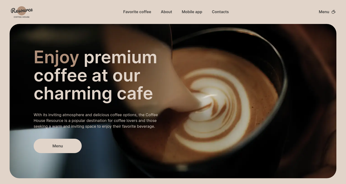 Скриншот проекта coffee - Next-14, React-18, React-DOM-18, TypeScript, Backend: Prisma, Postgres Database, Vercel, SCSS, Swiper
